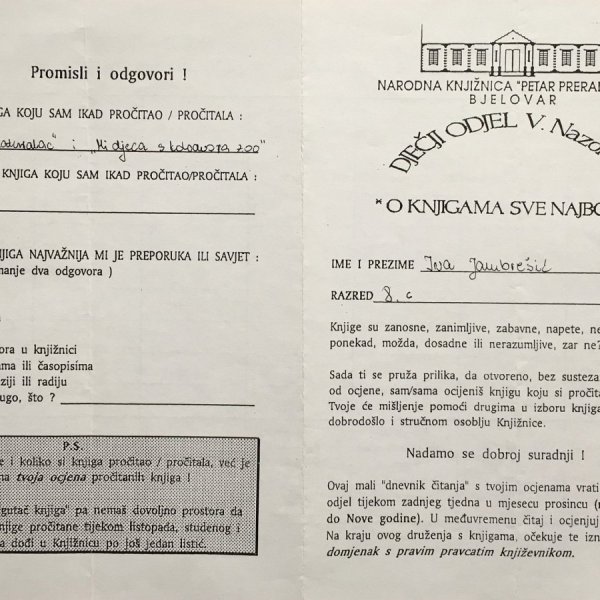 Najbolja knjiga koju sam pročitao, anketa među učenicima